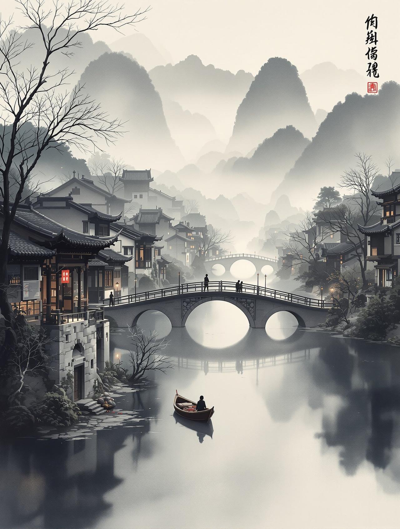 在线影院出品《水墨江南》人文纪录片官方海报
